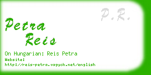 petra reis business card